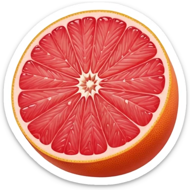 grapefuit with a slice sticker