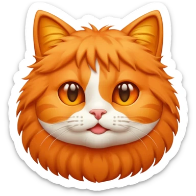 A cute cat emoji in the style of Apple emojis. sticker