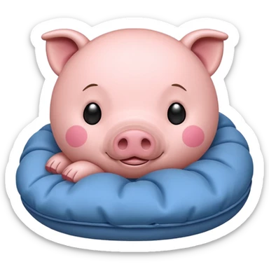 piggy sleep sticker
