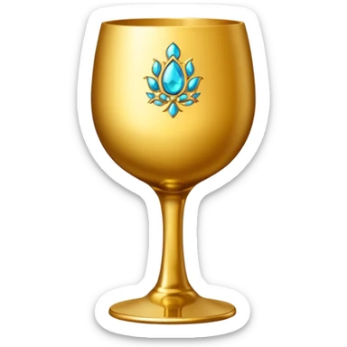 golden wine glass like holy grail sticker