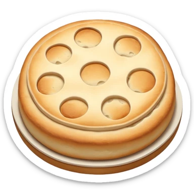 round focaccia white without seasoning sticker