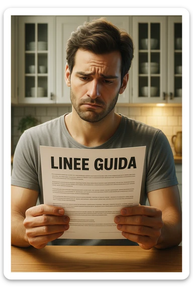 FALLA IDENTICA A QUESTA MA SUL FOGLIO SCRIVI "LINEE GUIDA" IN ITALIANO sticker