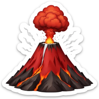 No lava, smoking volcano  sticker