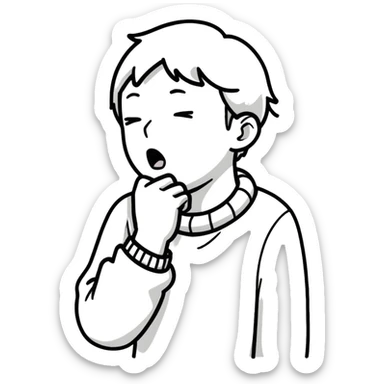 Someone choking themselves  sticker