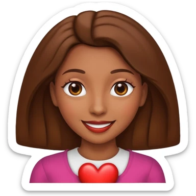 cara con ojos corazon sticker