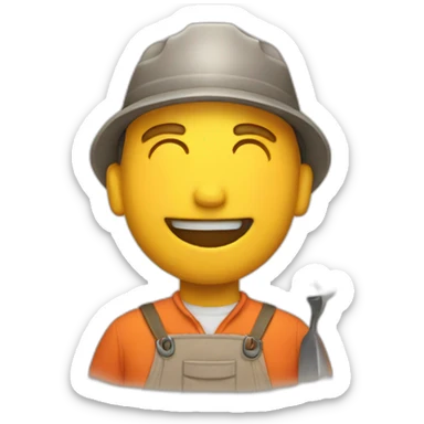 A farmer who is burning sticker