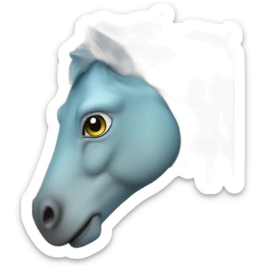 Hippocampe bleu sticker