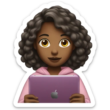 Girl with iPad sticker