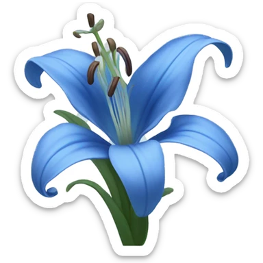 Blue lily  sticker