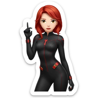 Black widow marvel sticker