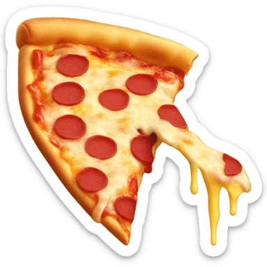 Pizza eating cheese  sticker