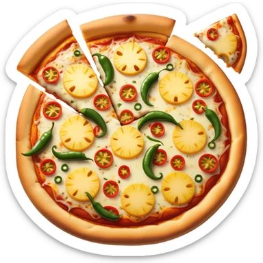Pineapple jalapeño pizza  sticker