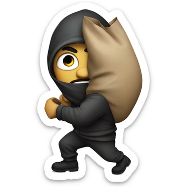 thief with a sack sticker