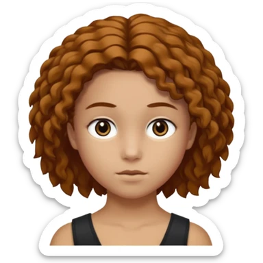 Un garçon cheveux boucle et yeux marron clair et une fille cheveux noir lisse côte à côte se disputant et se traitant de manipulateur  sticker