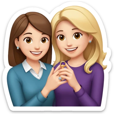 Woman proposes to girlfriend  sticker