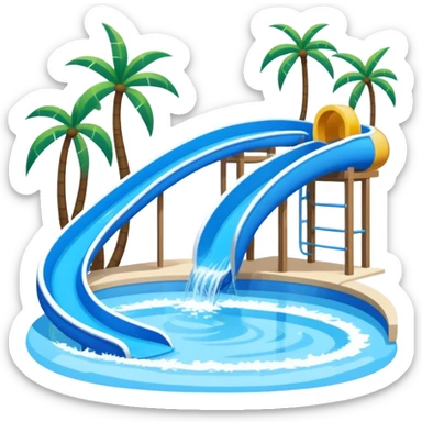 waterslide and pool sticker