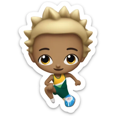 Cute track spike sticker