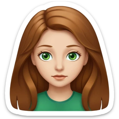 Femme cheveux longs chatain clair sticker