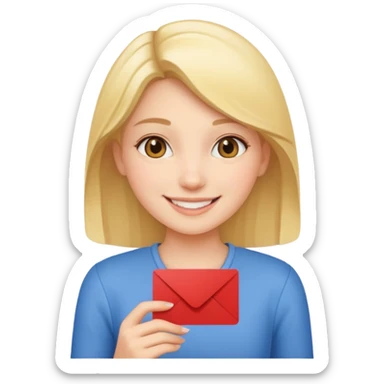 girl with card sticker