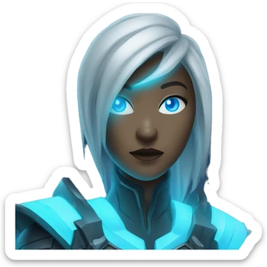 Apex LegendsWraith Phase: An emoji showing Wraith's face with her eyes glowing blue and a phase shift effect around her. sticker