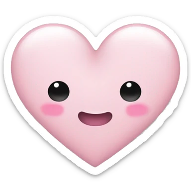 a light pink heart in a black bow sticker