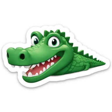 Crocodil met hartjes ogen  sticker