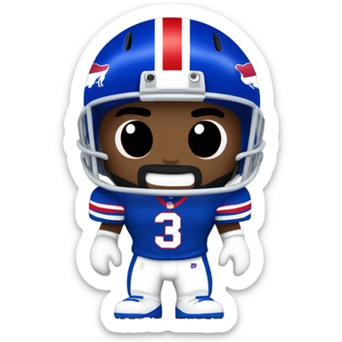 Bills football player sticker