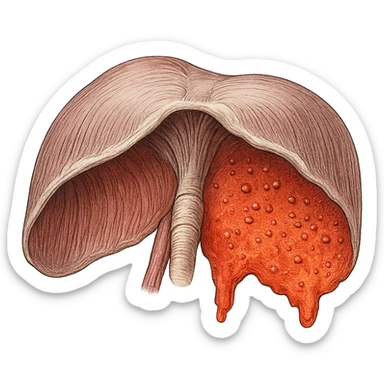 diaframma umano anatomico infiammato, isolato su sfondo bianco sticker