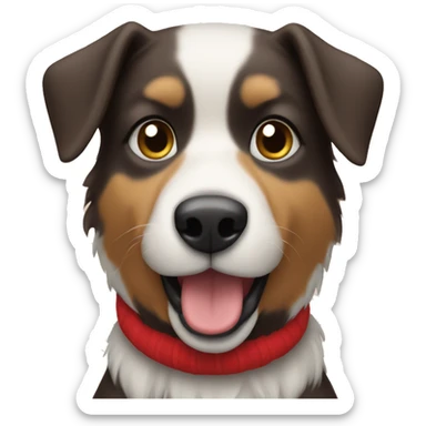 Dog with Christmas had sticker