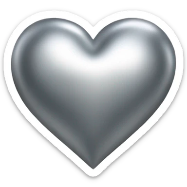 Metallic heart sticker