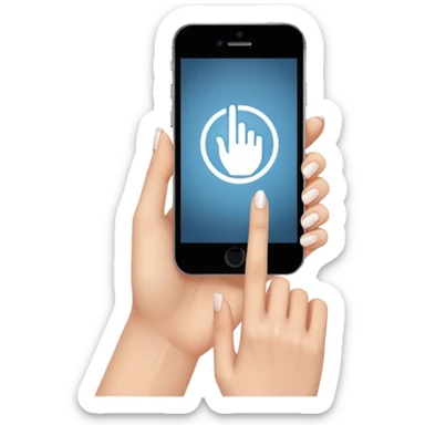 Celular mano de una chica sticker