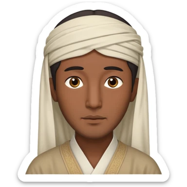 한국 사람인데 얼굴이 길고 아랍상에 피부톤이 까만 남자 sticker