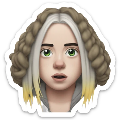 Billie Eilish hit me hard and soft album cover  sticker