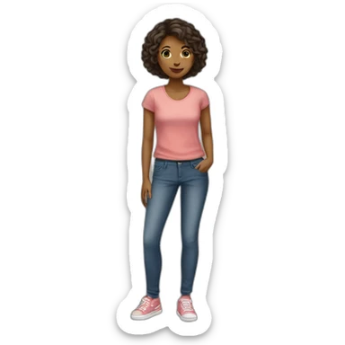 Femme petite tenue sticker