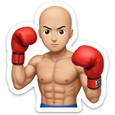 Saitama red hand punch with a boxing glove sticker