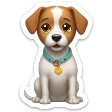 A dog dressed  sticker