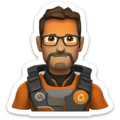 gordon freeman from half life as an emoji sticker