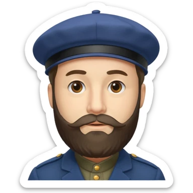 claude monet wearing beret sticker