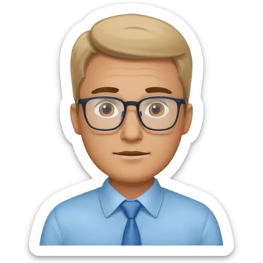 caucasian male office worker

light blue shirt sticker