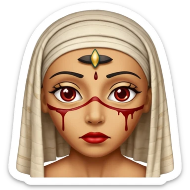 halloween mummy egyptian blood stains funny  sticker