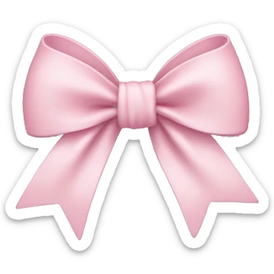 light pink bow sticker