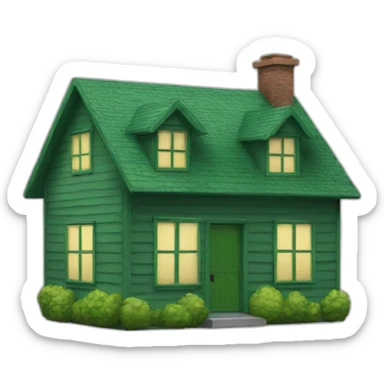 house box green sticker