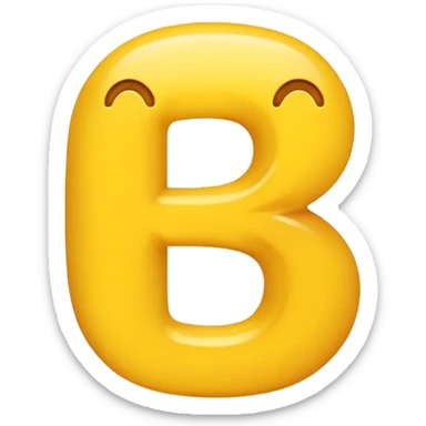 make the letter b with laughing emojis sticker
