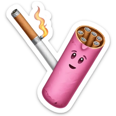 Pink blunt sticker