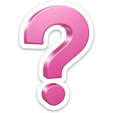 pink question  sticker