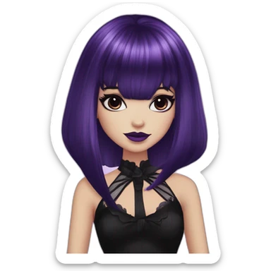 Elissabat-vampire-monsterhigh-goth-romantic-bangs-hair-purple-black sticker
