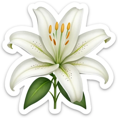 Hazme la flor Azucena en emoji sticker