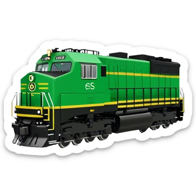Locomotive (Freight) - GE ES44AC (Model Year: 2021) (Iconic colour: Green and black) sticker