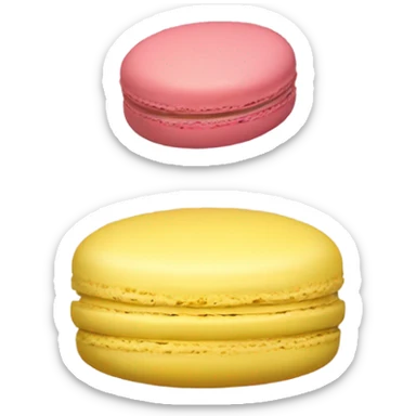 one yellow macaron  sticker