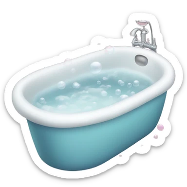 bubble bath sticker